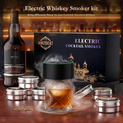 Electric Whiskey Smoker Kit-Rechargeable Cocktail Smoker Set with 6 Wood Chips-Unique Bourbon Ideal Christmas, Birthday, Valentine'S Day Gift,Gifts for Men, Dad, Husband3