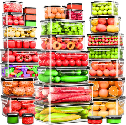 62 Pcs Large Food Storage Containers with Lids Airtight,Total 656OZ(31 Containers &31 Lids), Reusable Bpa-Free Plastic Food Container for Kitchen Organization, Leakproof Meal-Prep Containers for Lunch1