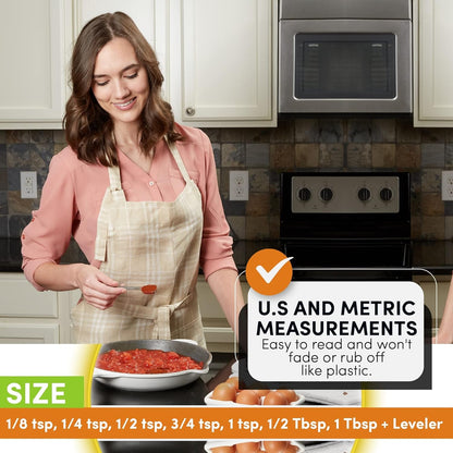 Stainless Steel Measuring Spoons Set of 8 with Leveler5