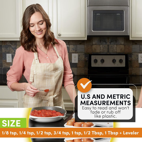 Stainless Steel Measuring Spoons Set of 8 with Leveler5