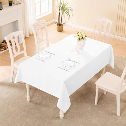 Rectangle Table Cloth Waterproof White 70"X55"5