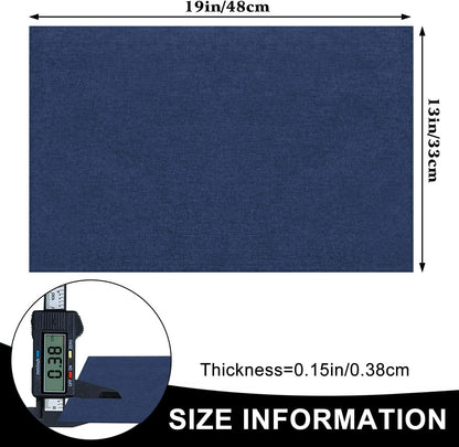 Cloth Placemats Set of 6, Cotton Linen Blend Machine Washable Durable Linen Table Mats, Heat Resistant Placemats Wrinkle Free Place Mats for Dining Table, Easy to Clean (Navy Blue, 6)5