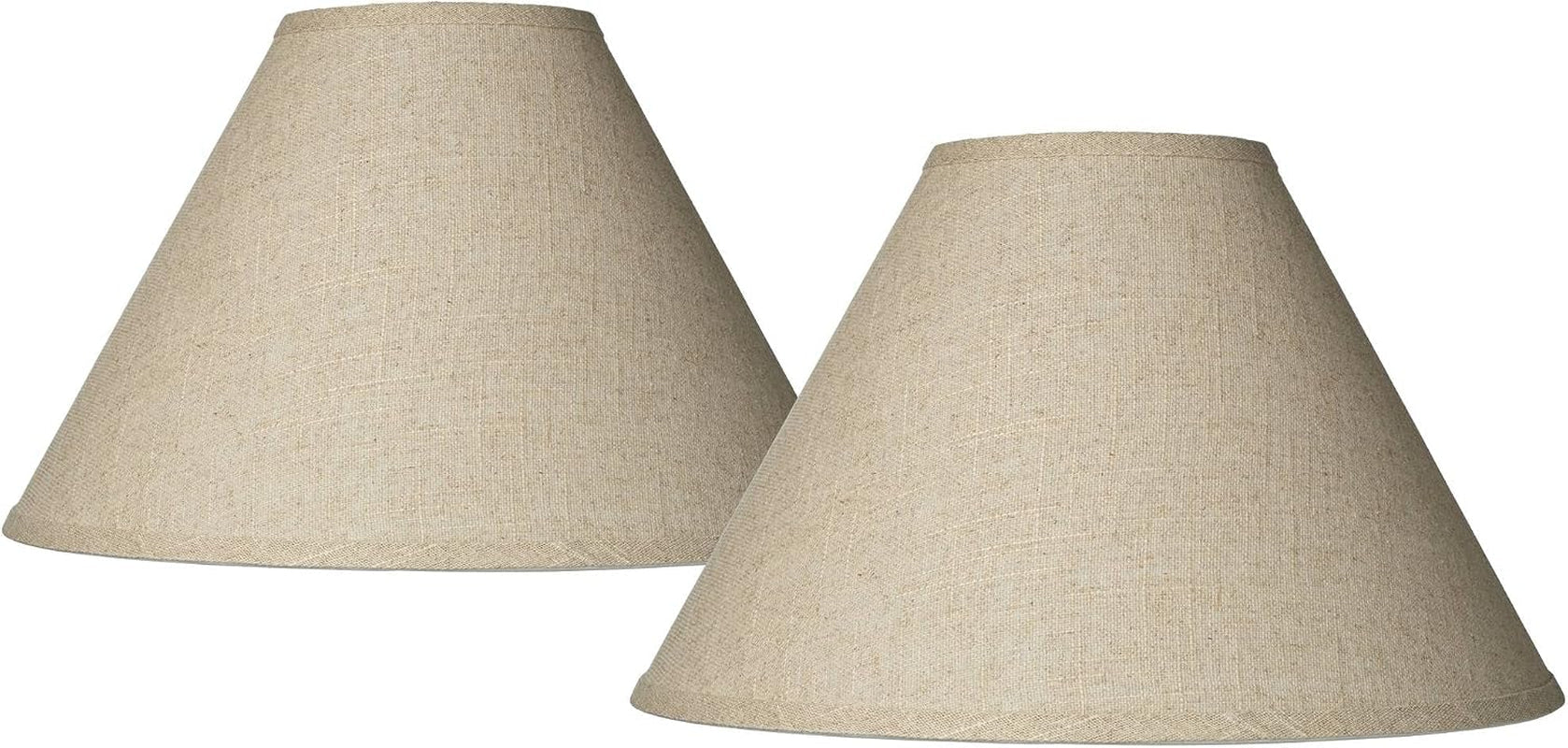 fine-large-burlap-empire-lamp-shades-6x17x11-5-spider-set-of-2-6-top-x-17-bottom-x-11-5-high-replacement-for-table-floor-lamps-shade-pre-assembled-beige-harp-finial-fitting