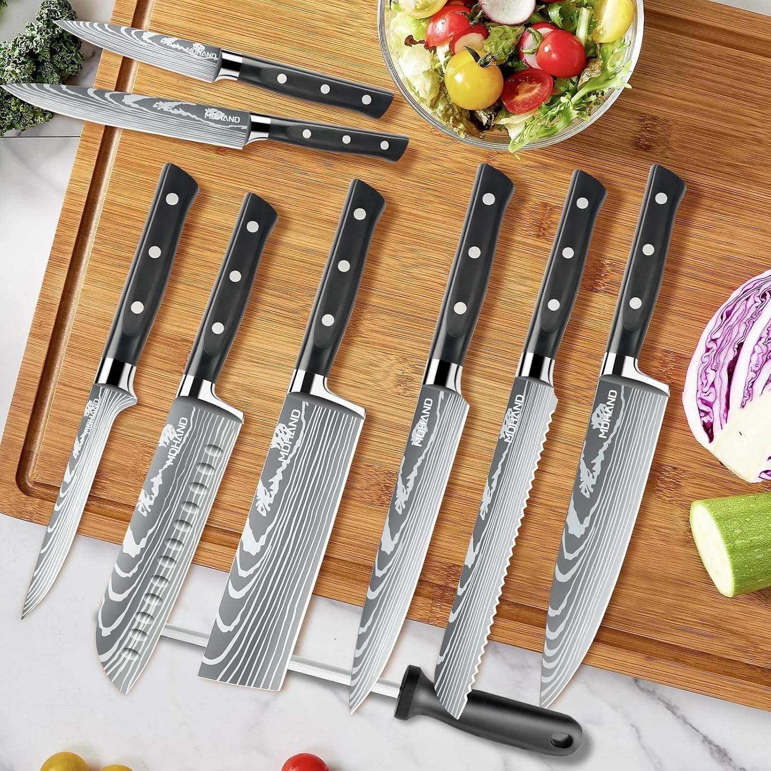 chef-knife-set-with-roll-bag-professional-knife-set-with-sharpener-high-carbon-stainless-steel-9pcs-kitchen-knife-set-forged-triple-rivet-handle-kitchen-home-cooking-dishwasher-safe-black