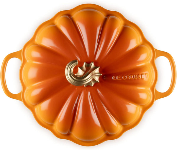 Le Creuset Enameled Cast Iron Signature Pumpkin Cocotte, 4 Qt., Persimmon2