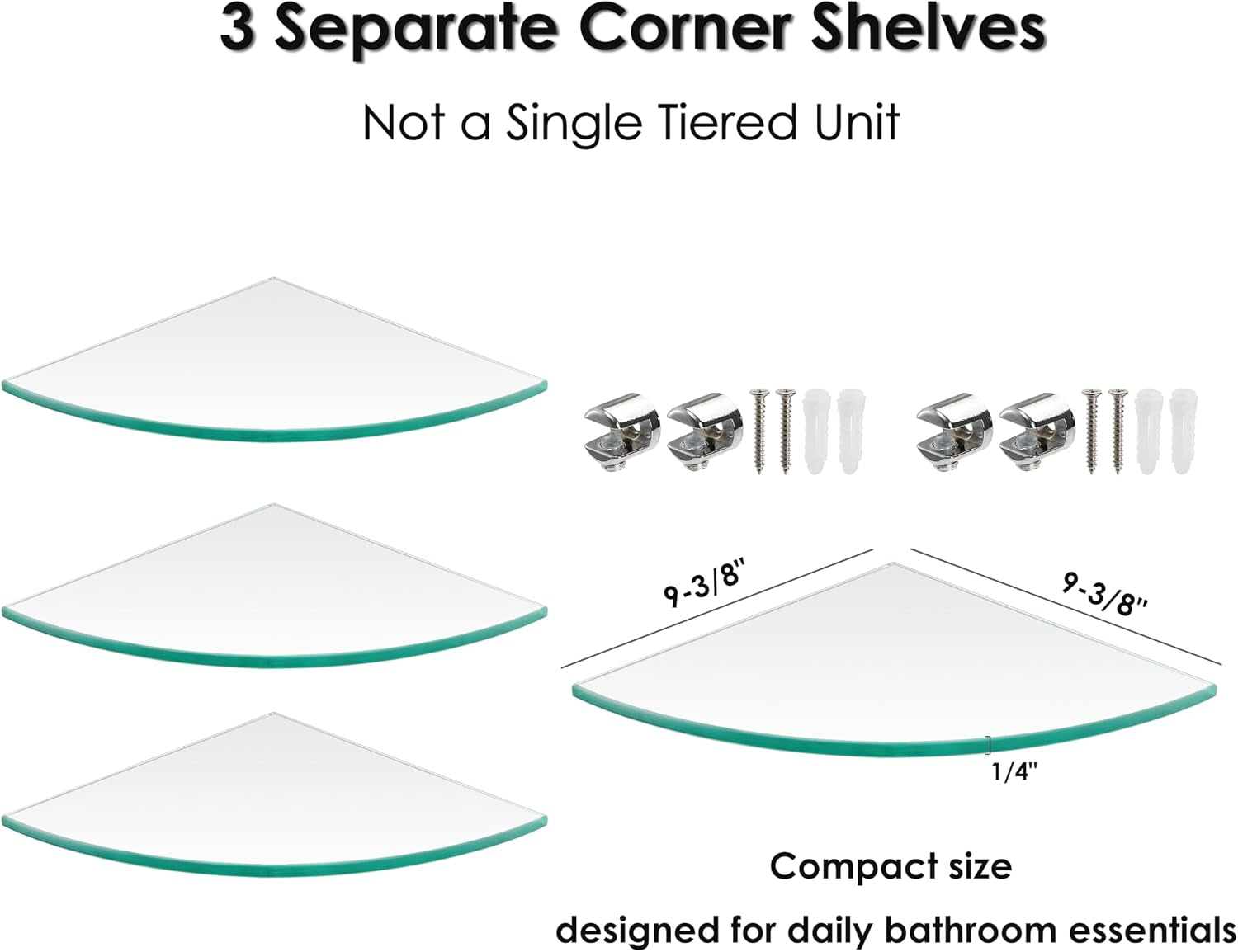 3-pack-drill-mounted-glass-corner-shower-shelves-9-3-8-inch