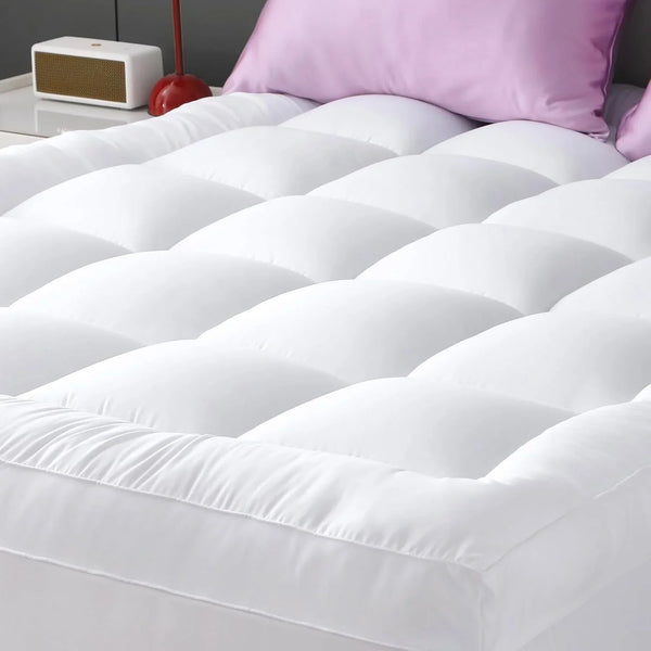 Full Size Mattress Topper Extra Thick, Cooling Plush Mattress Pad | Soft & Breathable Brushed Cover, down Alternative Fill, Pillow Top Bed Topper with 8-21" Deep Pocket1