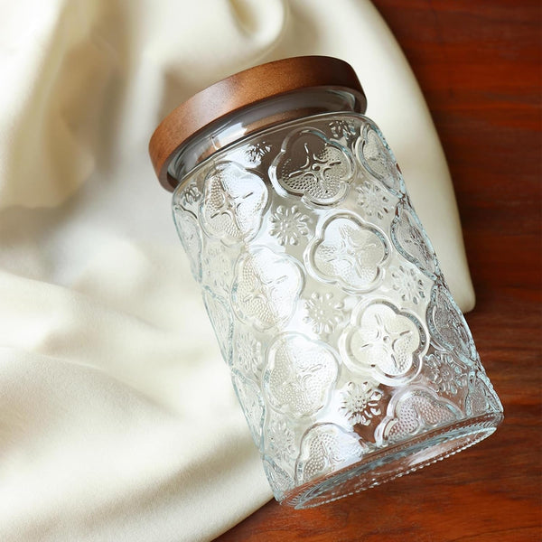 32Oz Vintage Glass Jars with Lids, Airtight Food Storage Containers, Kitchen Canisters for Sugar, Coffee, Tea, Spice, Flour, Candy Cookie, Pasta, Cereal, Cute Decorative Jars7