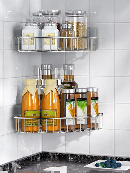 2-Pack Corner Shower Caddy, SUS304 Stainless Steel, Silver6