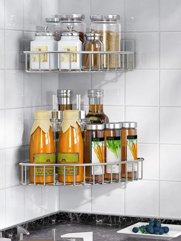 2-Pack Corner Shower Caddy, SUS304 Stainless Steel, Silver6