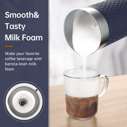 Milk Frother, 4-In-1 Electric Automatic Milk Steamer, Blue | Warm and Cold Foam Maker and Milk Warmer for Latte, Macchiato, Cappuccino, Hot Chocolate2