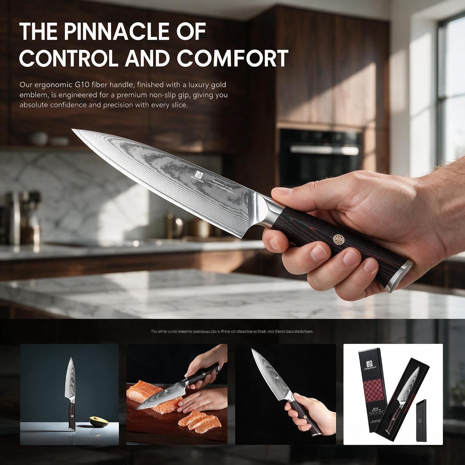 5-5-inch-damascus-utility-knife-67-layer-high-carbon-stainless-steel-kitchen-knife-with-ergonomic-red-black-g10-handle-protective-sheath-gift-box-for-paring-slicing-and-everyday-cooking