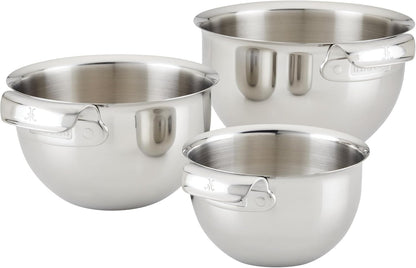 Hestan Provisions – 3-Piece Stainless Steel Mixing Bowl Set – 1.5Qt, 3Qt, and 4.75Qt, Nesting Design1