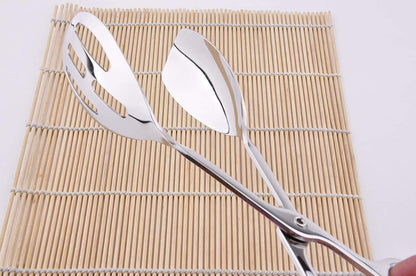2-PACK Serving Tongs for Cooking Buffet Party Catering, Thickening Food Serving Cake Bread Kitchen Salad Tongs, Stainless Steel7