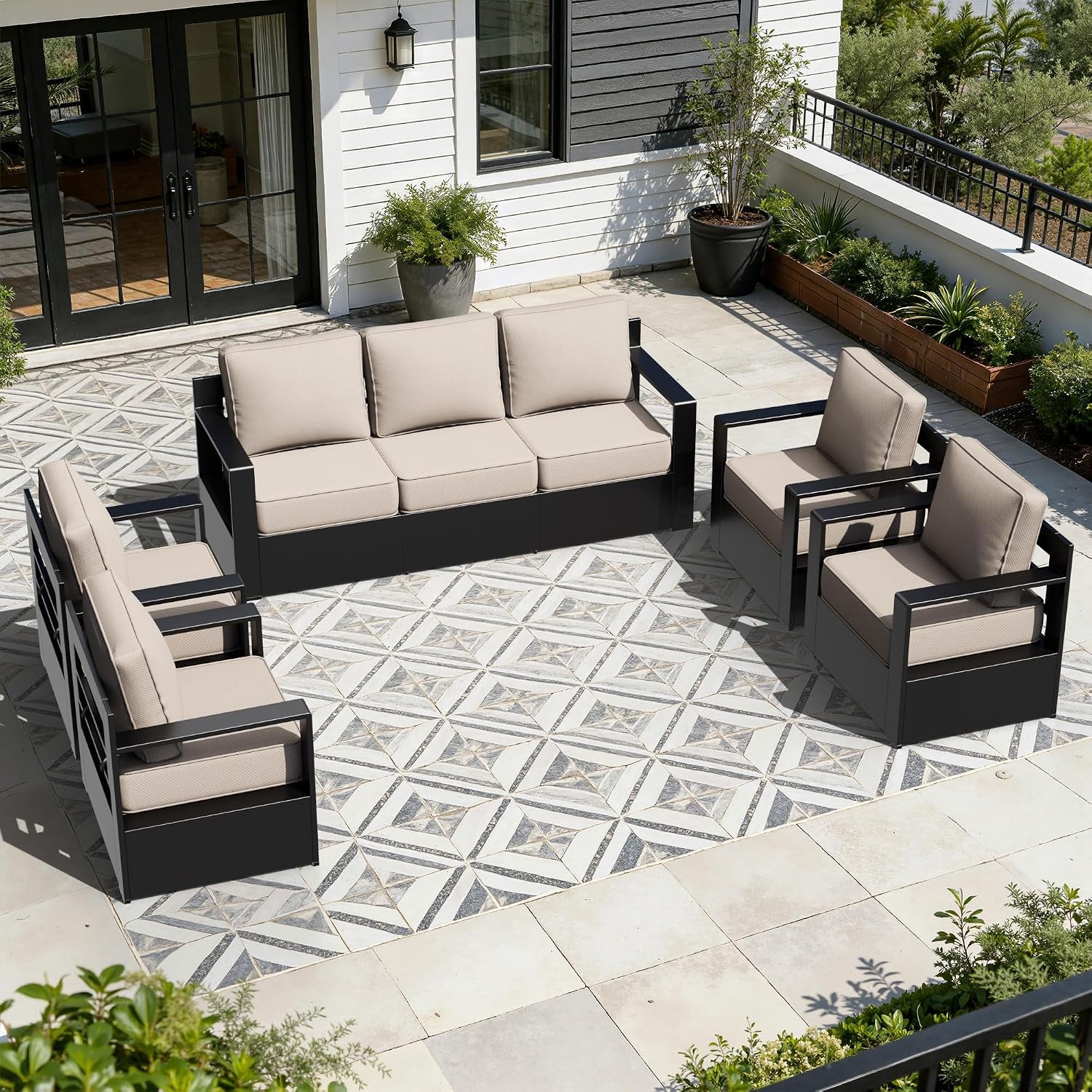 outdoor-aluminum-furniture-set-5-piece-patio-conversation-set-4-chairs-and-1-sofa-all-weather-metal-frame-6-thick-removable-cushions-deep-setting-for-garden-poolside-and-porch
