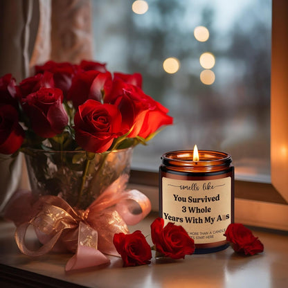 Leather Anniversary, 3Rd, 3 Year Anniversary Candle Gifts for Him, Her7