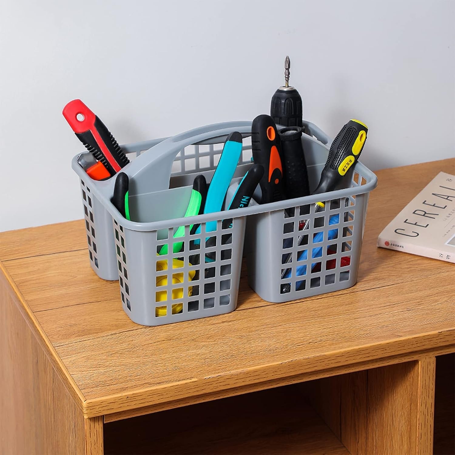 portable-shower-caddy-basket-plastic-storage-basket-with-compartments-grey