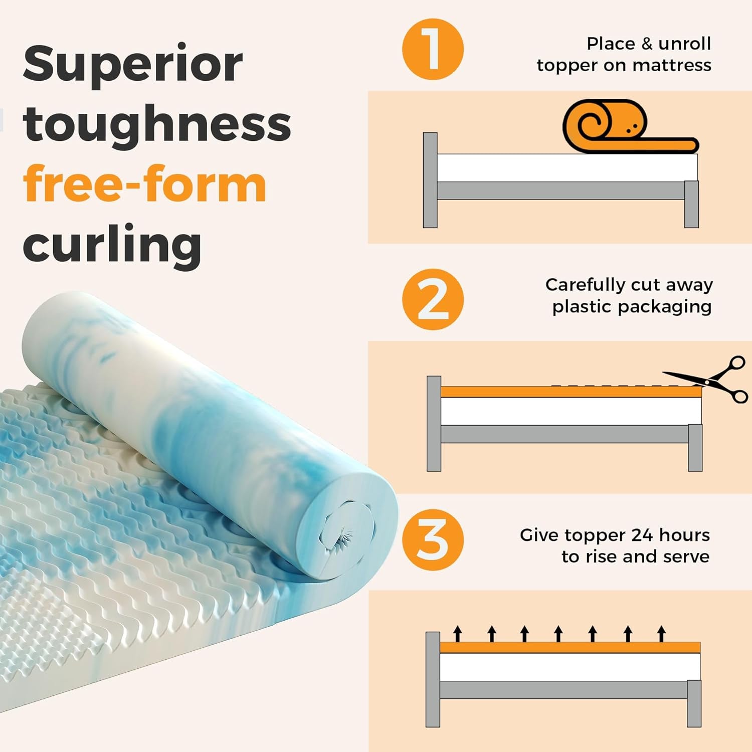2-inch-5-zone-cooling-gel-memory-foam-mattress-topper-twin-blue-pressure-relief-for-back-hip-pain-soft-reversible-mattress-pad-for-dorm-rv-camping-certipur-us-certified-bed-topper