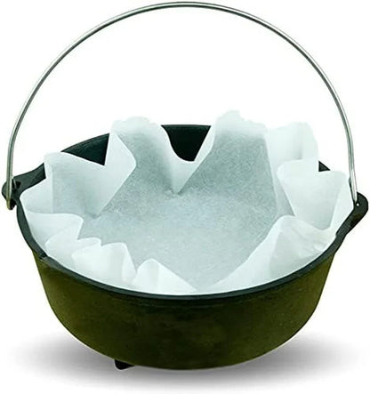 Campliner Disposable Dutch Oven Liners – 20 Pack Extra-Thick Parchment Paper Rounds for 10”–14” Cast Iron Dutch Ovens | Eco-Friendly Easy Cleanup Liners for Camping, Sourdough Baking & Outdoor Cooking1