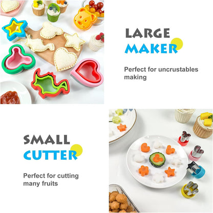 Sandwich Cutter and Sealer, Sandwich Cutter for Kids 5 PCS（BIG）, Decruster Sandwich Maker, Great for Lunchbox and Bento Box - Boys and Girls Kids Lunch6
