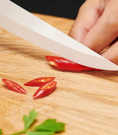 Ceramic Knife Super Sharp 4-Inch Utility Knife Fruit Paring Knife Set with Sheath, Kitchen Knives Sets for Cutting Boneless Meats, Sashimi, Fruits and Vegetables (Red+Green)5