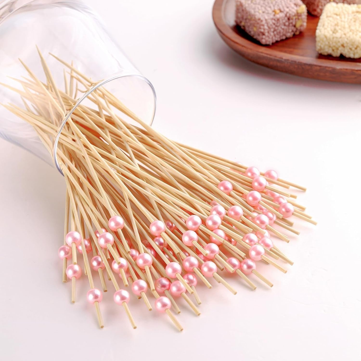 200-pcs-pink-cocktail-toothpicks-for-appetizers-coctail-skewers-sticks-natural-bamboo-pearl-decorative-cocktail-tooth-picks-for-drinks-fruit-charcuterie-wedding-food-party-fancy-4-7-inch-long
