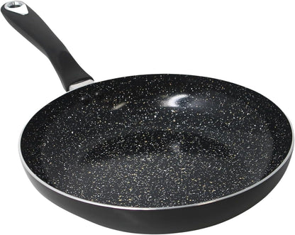 10 Inch Bistro Cera Aluminum Speckled Black Ceramic Fry Pan | Ideal for Frying and Sautéing1