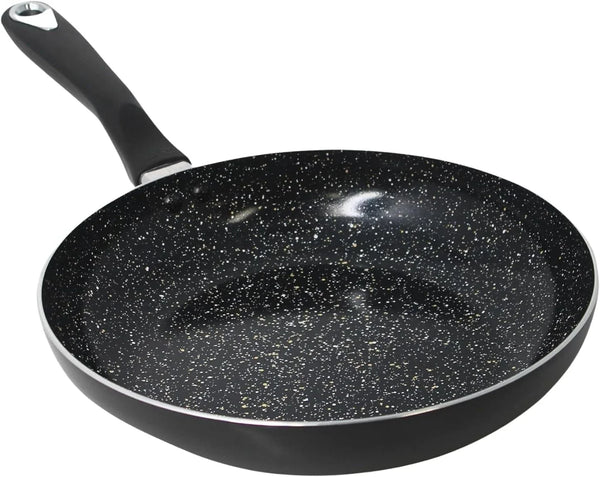 10 Inch Bistro Cera Aluminum Speckled Black Ceramic Fry Pan | Ideal for Frying and Sautéing1