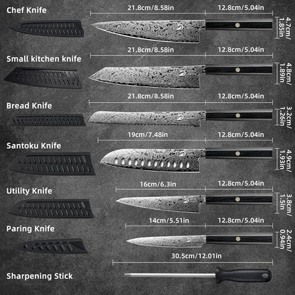 Chef Knife Sets with Roll Bag, Ultra Sharp Japanese Kitchen Knife Set2