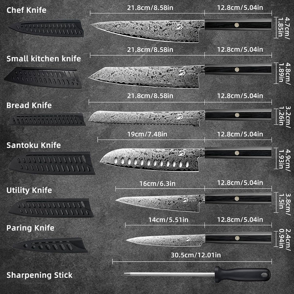 Chef Knife Sets with Roll Bag, Ultra Sharp Japanese Kitchen Knife Set2