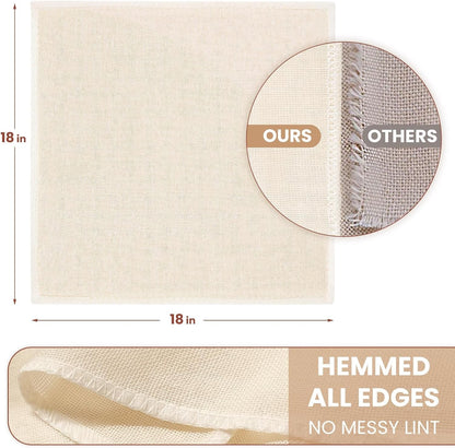 6Pcs Cheese Cloths 18X18 Inch, Grade 100 Cheesecloth for Straining | Reusable Cheese Cloth with Reinforced Edges, Unbleached Cotton Muslin Fabric Strainer for Baking,Juicing,Milk,Cheese, Crafts2