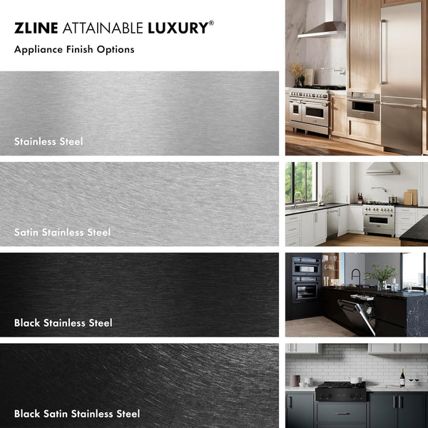 ZLINE Autograph Edition 24" 1.2 Cu. Ft. Built-In Microwave Drawer with a Traditional Handle in Stainless Steel and Gold Accents4