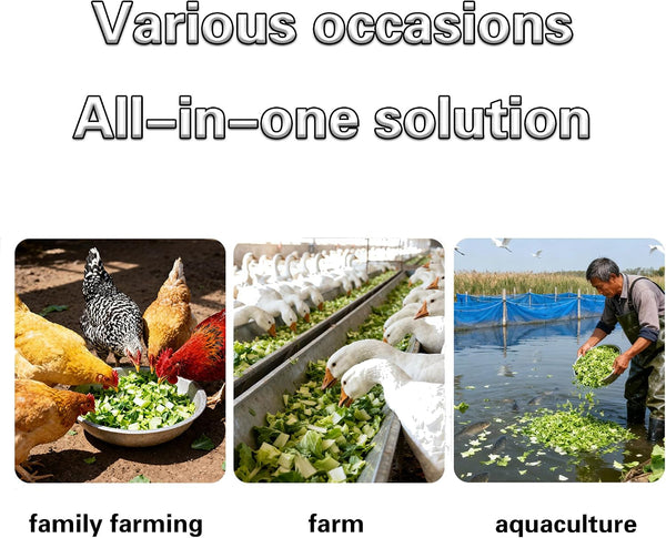 1800W Electric Vegetable Chopper Commercial Poultry Feed Processor 3500RPM Stainless Steel Heavy Duty for Chicken Duck Pig Farm Animal Feed Processing (1300W)6