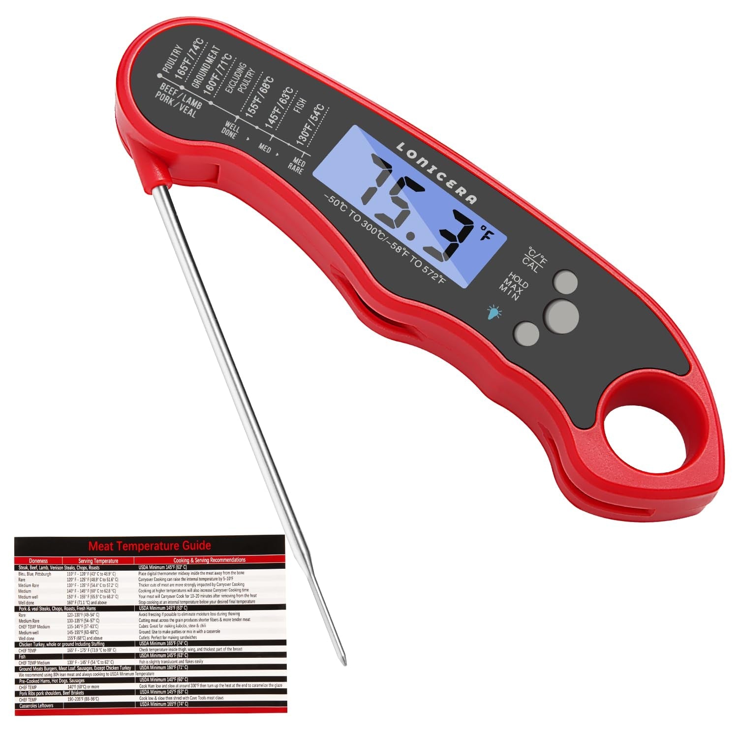 digital-meat-thermometer-instant-read-foldable-probe-red-ip66-waterproof-design-backlit-display-calibration-function-for-meat-baking-and-grilling