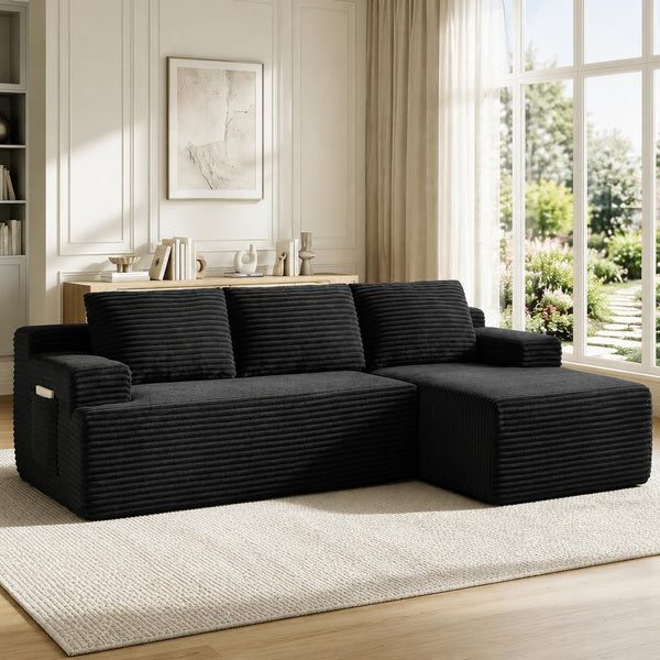 Boneless Couch Comfy Sectional Couches for Living Room,U Shaped Modular Cloud Couch Sofa, Minimalist Modular Sectional Sofa with Deep Seat1