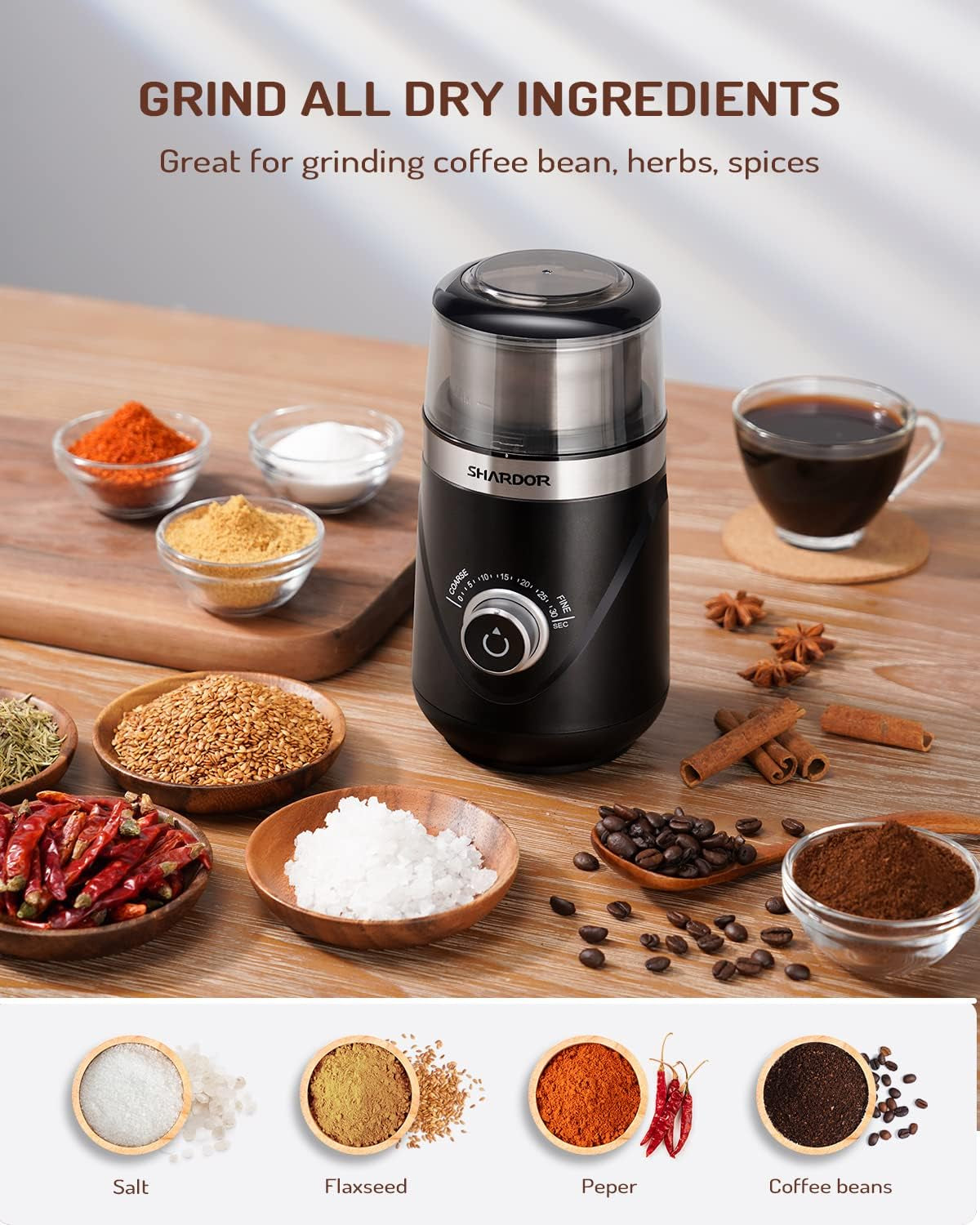 electric-super-silent-blade-coffee-grinder-timed-grind-control-rotary-knob-adjustable-coarse-to-fine-for-coffee-beans-spices-herbs-with-1-removable-stainless-steel-bowl-black