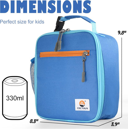 Lunch Box Kids,Premium Insulated Lunchbox for Girls Boys,Soft Mini Cooler Bag Back to School Thermal Reusable Lunch Bag for Work School Picnic (Blue)3