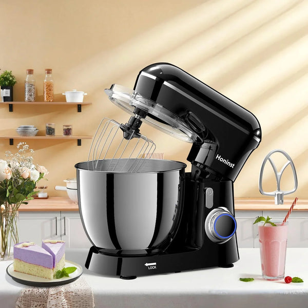 Stand Mixer, 6.5QT 10-Speed Tilt-Head 3-IN-1 Electric Food Mixer | Kitchen Mixer with Bowl, Dough Hook, Whisk and Beater, Household Mixer for Baking, Cake and Most Home Cooks, Dishwasher Safe7