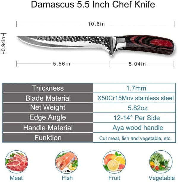 Meat Cleaver, Professional Kitchen Boning Knife Cleaver Stainless Steel Knife for Bone Meat Fish Fruit Vegetables Cooking Tool (Color : 1Pc)2