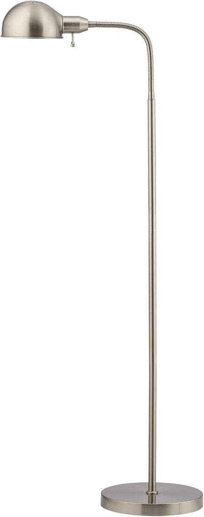 Adjustable Floor Lamp with Flexible Gooseneck and Rotatable Shade, E26 Socket, 10-Inch Base - Ideal for Reading, Bedside, Living Room, Brushed Nickel1