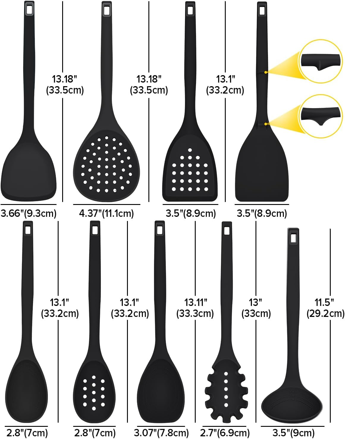 silicone-cooking-utensils-set-9-pcs-heat-resistant-kitchen-utensils-with-back-hooks-bpa-free-kitchen-tools-with-spatulas-spoons-skimmer-and-pasta-fork-for-non-stick-cookware-black