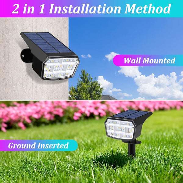 8-Pack Solar Spot Lights Outdoor Waterproof,Landscape Spotlight Multicolor6