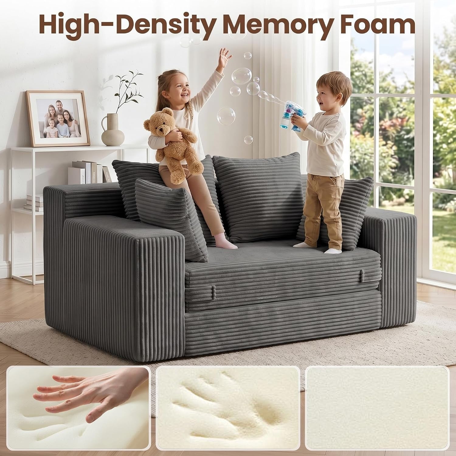 boneless-mini-couch-53-inch-3-in-1-gray-boneless-couches-covertible-sofa-bed-with-4-pillows-small-couches-for-living-room-bedroom-small-space