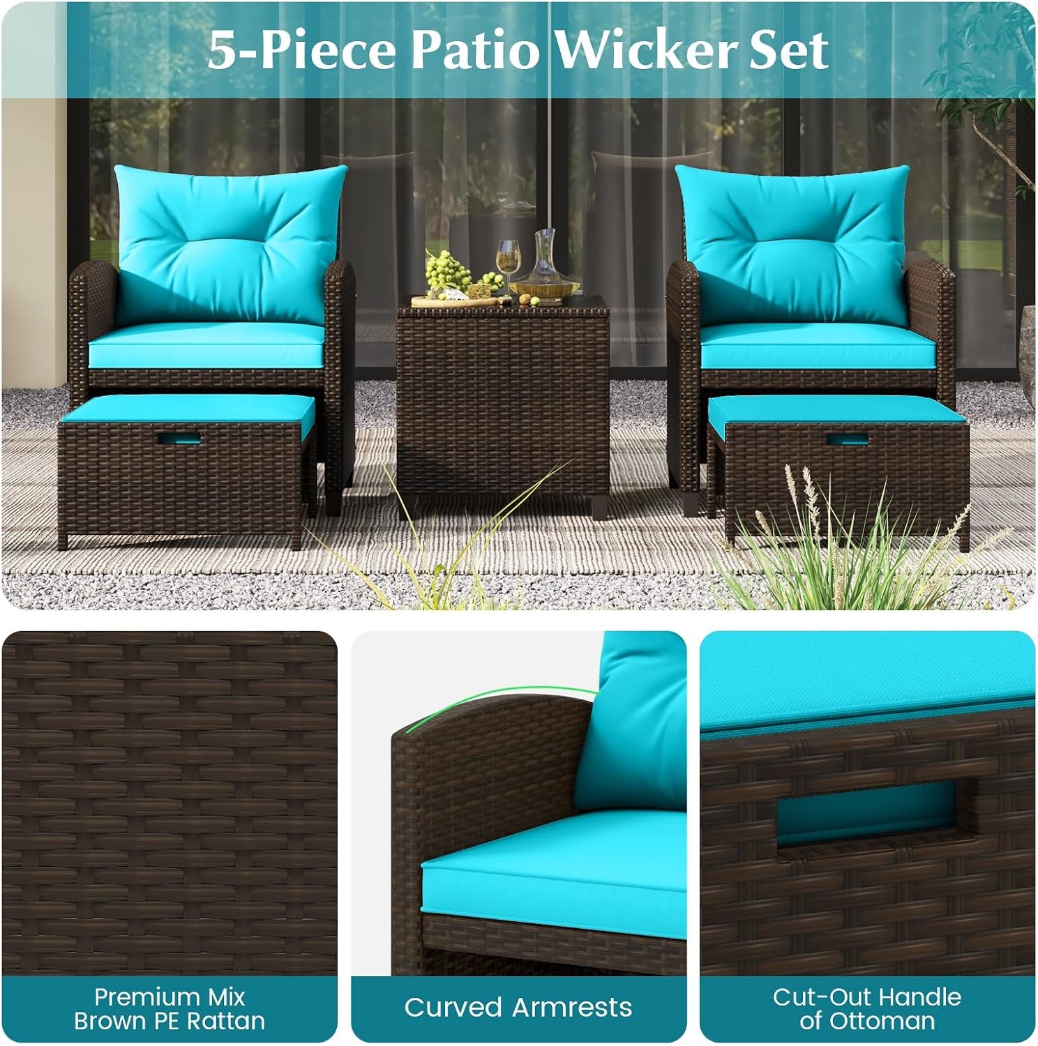5-pieces-patio-conversation-set-pe-wicker-outdoor-furniture-set-with-2-chairs-2-ottomans-tempered-glass-coffee-table-ideal-for-poolside-backyard-lawn-deck-mix-brown-turquoise