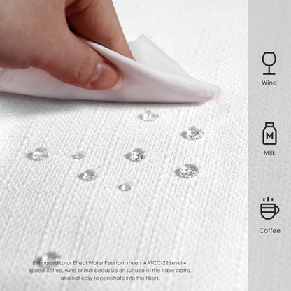 Rectangle Table Cloth Waterproof White 70"X55"2