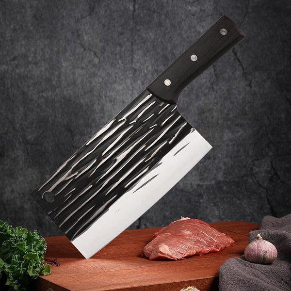 Meat Cleaver, 7.5 Inch Kitchen Cleaver Chopping Slicing Dual-Purpose Forged Knife Chinese Cooking Knife with Wood Handle Meat Fish Cutting Tools3