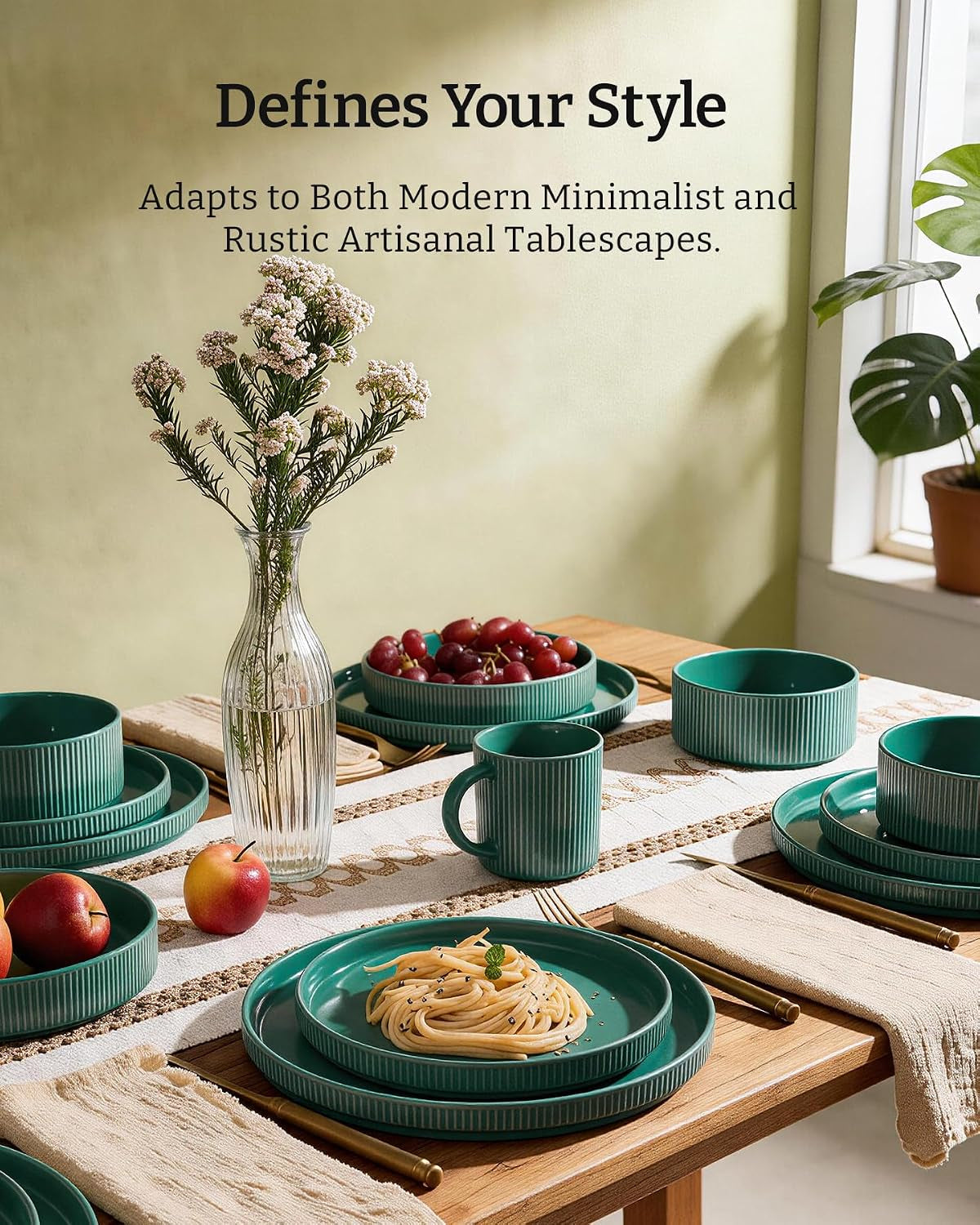 stoneware-dishes-dinnerware-sets-for-6-ribbed-plates-and-bowls