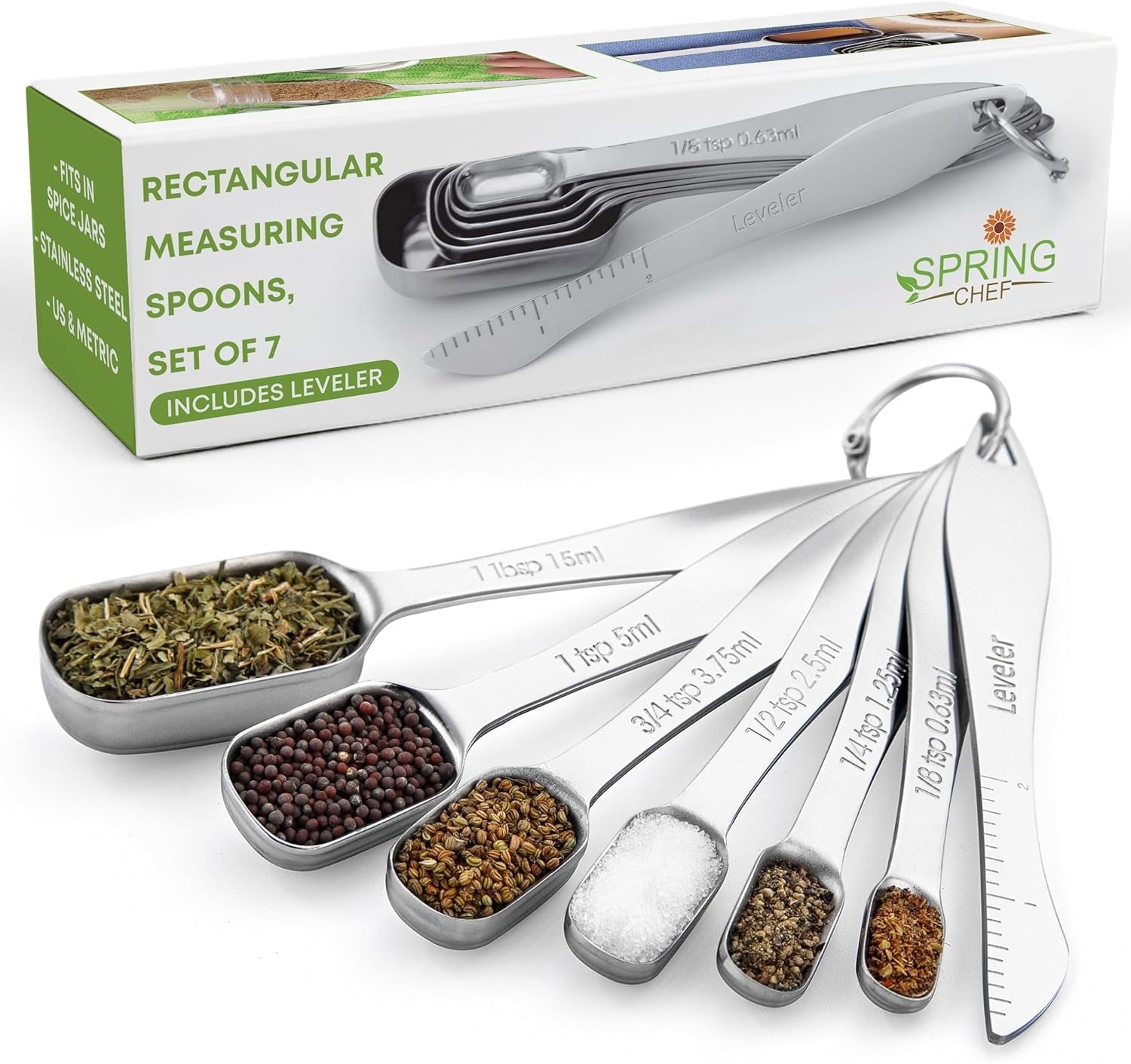 nesting-stainless-steel-measuring-spoons-set-of-7-with-leveler-rectangular-metal-teaspoon-tablespoon-measuring-spoons-for-dry-liquid-ingredients-fits-in-spice-jars-long-handle