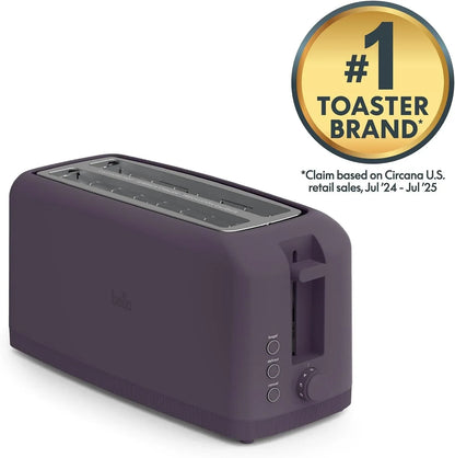 Fits-Anywhere™ Slim Toaster, 4 Slice Extra Long & Wide Slot, Plum3