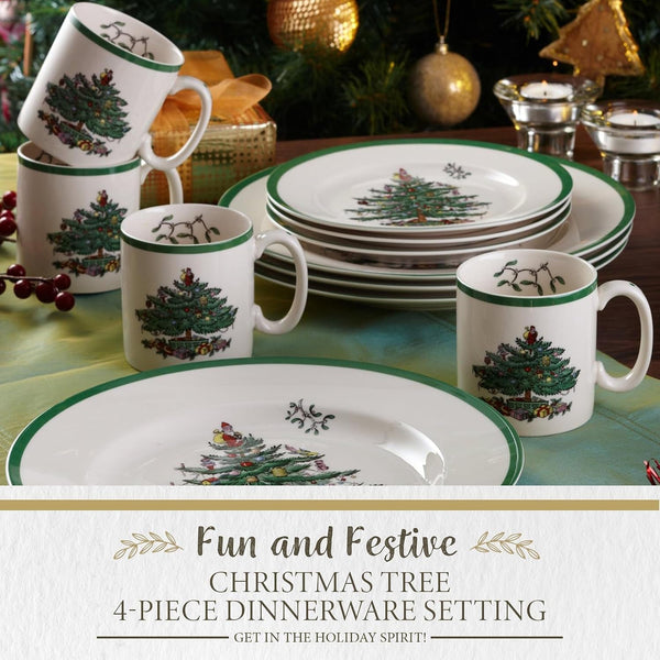– Christmas Tree –  Christmas Tree 4-Piece Place Setting – 9 Oz, Set of 42